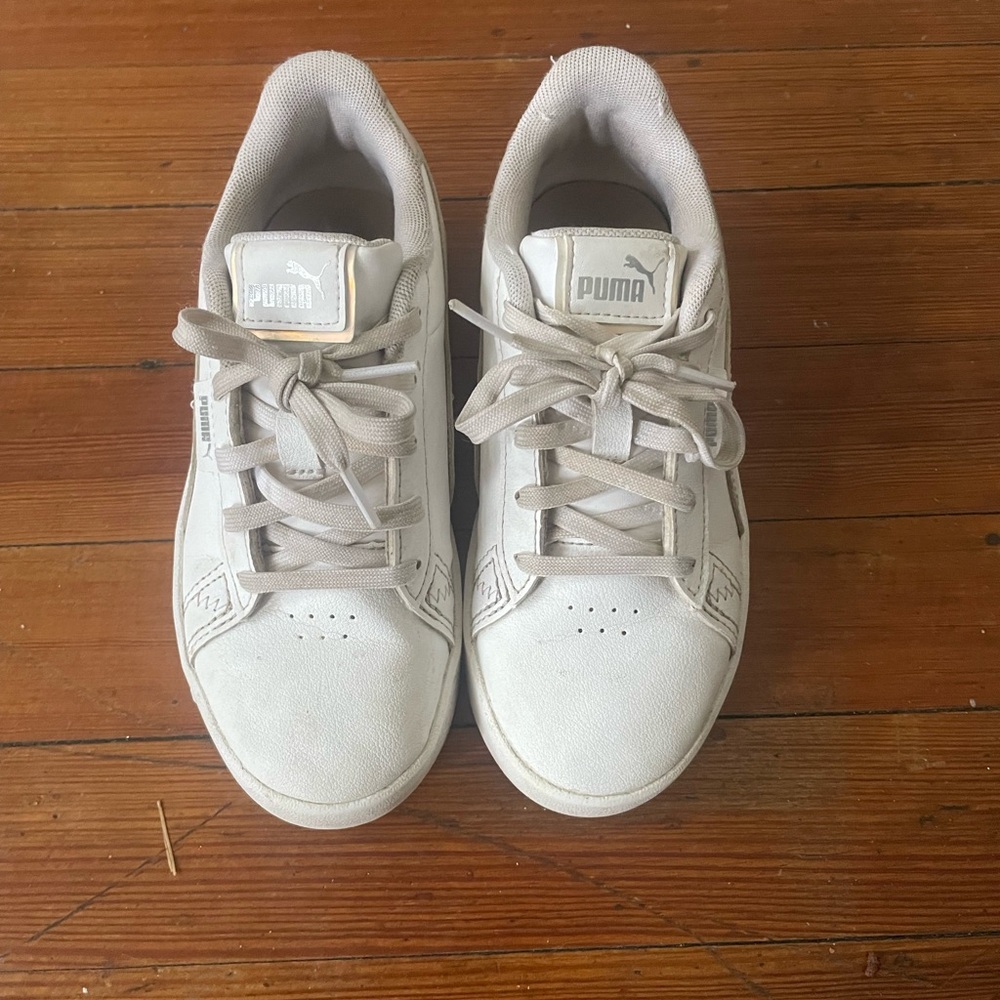 Puma Classic White Lace-Up Sneakers